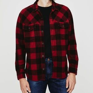 Men's Red and Black Checkered Jacket